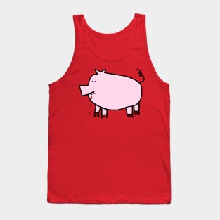 Animals with Sharp Teeth Pink Pig Tank Top